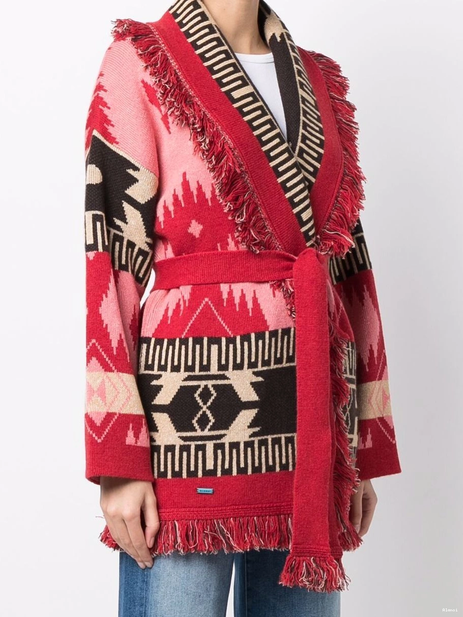 Affordable belted jacquard cardigan Alanui Icon Women 0630